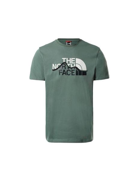 Camiseta Hombre The North Face Mountain Line Verde