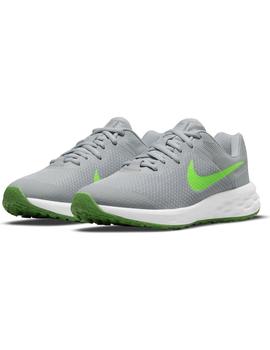 Zapatilla Niño Nike Revolution 6 Gris Verde