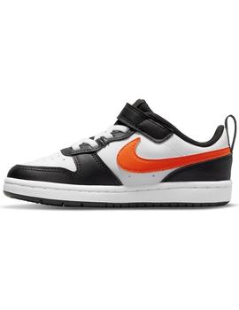 Zapatilla Niño Nike Court Vision Negra Naranja Bla