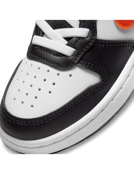 Zapatilla Niño Nike Court Vision Negra Naranja Bla