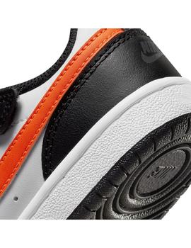 Zapatilla Niño Nike Court Vision Negra Naranja Bla