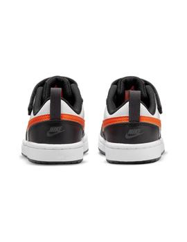 Zapatilla Niño Nike Court Vision Negra Naranja Bla