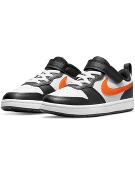 Zapatilla Niño Nike Court Vision Negra Naranja Bla