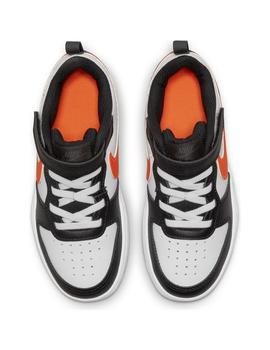 Zapatilla Niño Nike Court Vision Negra Naranja Bla