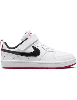 Zapatilla Niño Nike Court Bourough Blanco Purpurin