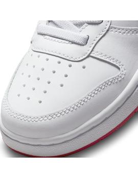 Zapatilla Niño Nike Court Bourough Blanco Purpurin