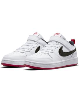 Zapatilla Niño Nike Court Bourough Blanco Purpurin