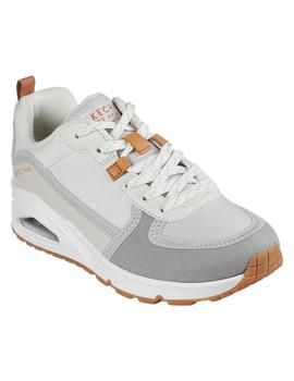 Zapatilla Mujer Skechers Uno-Layov Gris/Beige