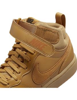 Zapatilla Niño Nike Court Borough Mid 2 Marron