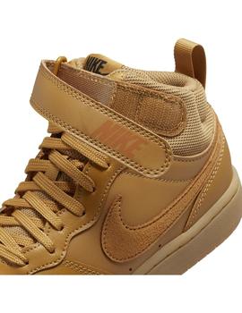 Zapatilla Niño Nike Court Borough Mid 2 Marron