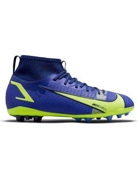 Bota Futbol Niño Nike Academy Ag Azul Amarillo