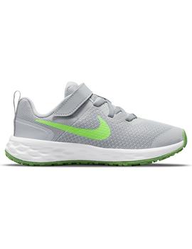 Zapatilla Niñ@  Nike Revolution 6 Gris/Verde