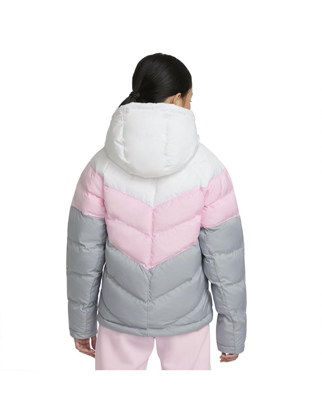 Cazadora Ni a Nike Nsw Rosa Blanca