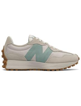 Zapatilla Mujer New Balance 327 Beige Verde Agua