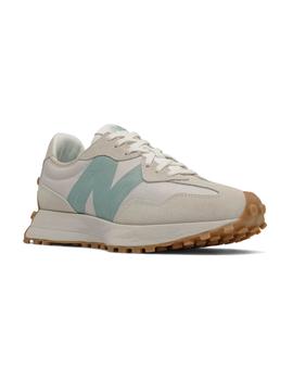 Zapatilla Mujer New Balance 327 Beige Verde Agua