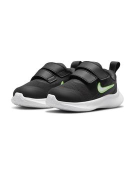 Zapatilla Niño Nike Star Runner 3 Negro Verde