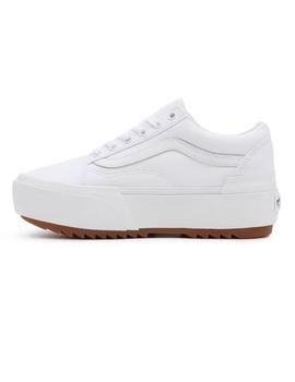 Zapatilla Mujer Vans Old Skool Stacked Blanca