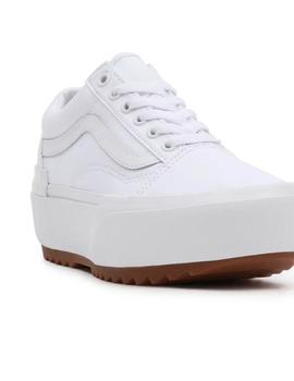 Zapatilla Mujer Vans Old Skool Stacked Blanca