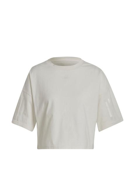 Camiseta Mujer adidas  Hyperglam Boxy  Crema