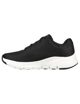 Zapatilla Mujer Skechers Arch Fit Negro/Dorado