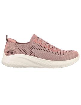 Zapatilla Mujer Skechers Bobs Squad Rosa