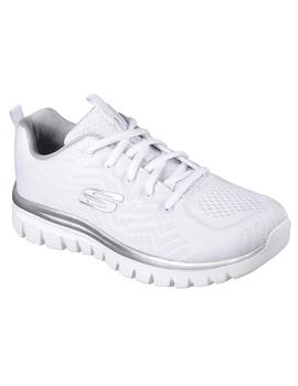 Zapatilla Mujer Skechers Graceful Blanco/Plata