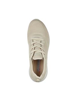 Zapatilla Mujer Skechers Bobs Squad Beige