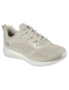 Zapatilla Mujer Skechers Bobs Squad Beige