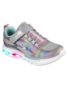 Zapatilla Niña Skechers Glow-Brites Gris/Rosa