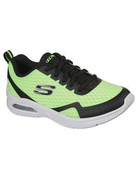 Zapatilla Unisex Skechers Microspec Max Verde Negro