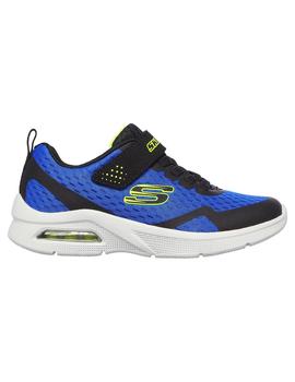 Zapatilla Niño SKechers Microspec Max-Torvix Azul/Negro