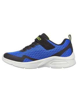 Zapatilla Niño SKechers Microspec Max-Torvix Azul/Negro