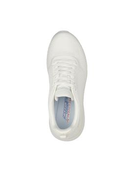 Zapatilla Mujer Skechers Bobs Squad Chaos Blanco