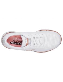 Zapatilla Mujer Skechers Flex Appeal Blanco/Dorado