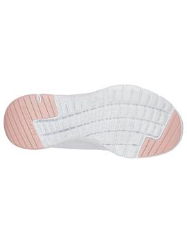 Zapatilla Mujer Skechers Flex Appeal Blanco/Dorado