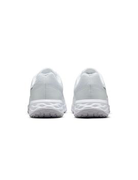 Zapatilla Mujer Nike Revolution Blanca Plata