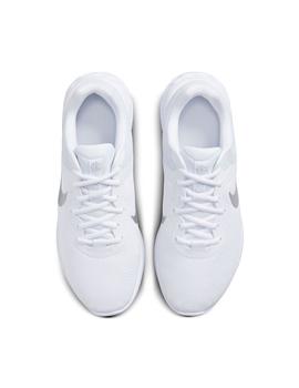 Zapatilla Mujer Nike Revolution Blanca Plata