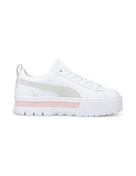 Zapatilla Mujer Puma Mayze Lth Blanca Beige Rosa