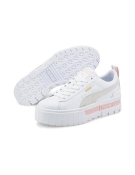 Zapatilla Mujer Puma Mayze Lth Blanca Beige Rosa