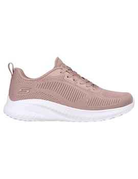 Zapatilla Mujer Skechers Bobs Squad Chaos Rosa