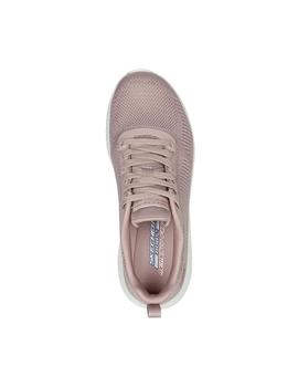 Zapatilla Mujer Skechers Bobs Squad Chaos Rosa