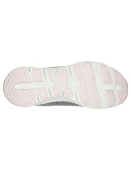 Zapatilla Mujer Skechers Arch Fit Gris/Rosa