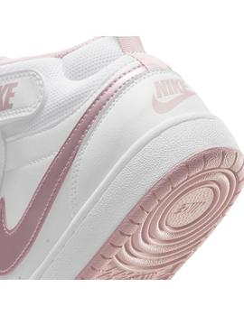 Zapatilla Niña Nike Court Borough Blanca Rosa