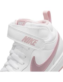 Zapatilla Niña Nike Court Borough Blanca Rosa