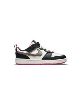 Zapatilla Niño Nike Court Borough Low 2 SE Blanca Negro Ros