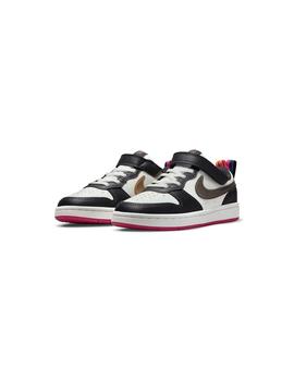 Zapatilla Niño Nike Court Borough Low 2 SE Blanca Negro Ros