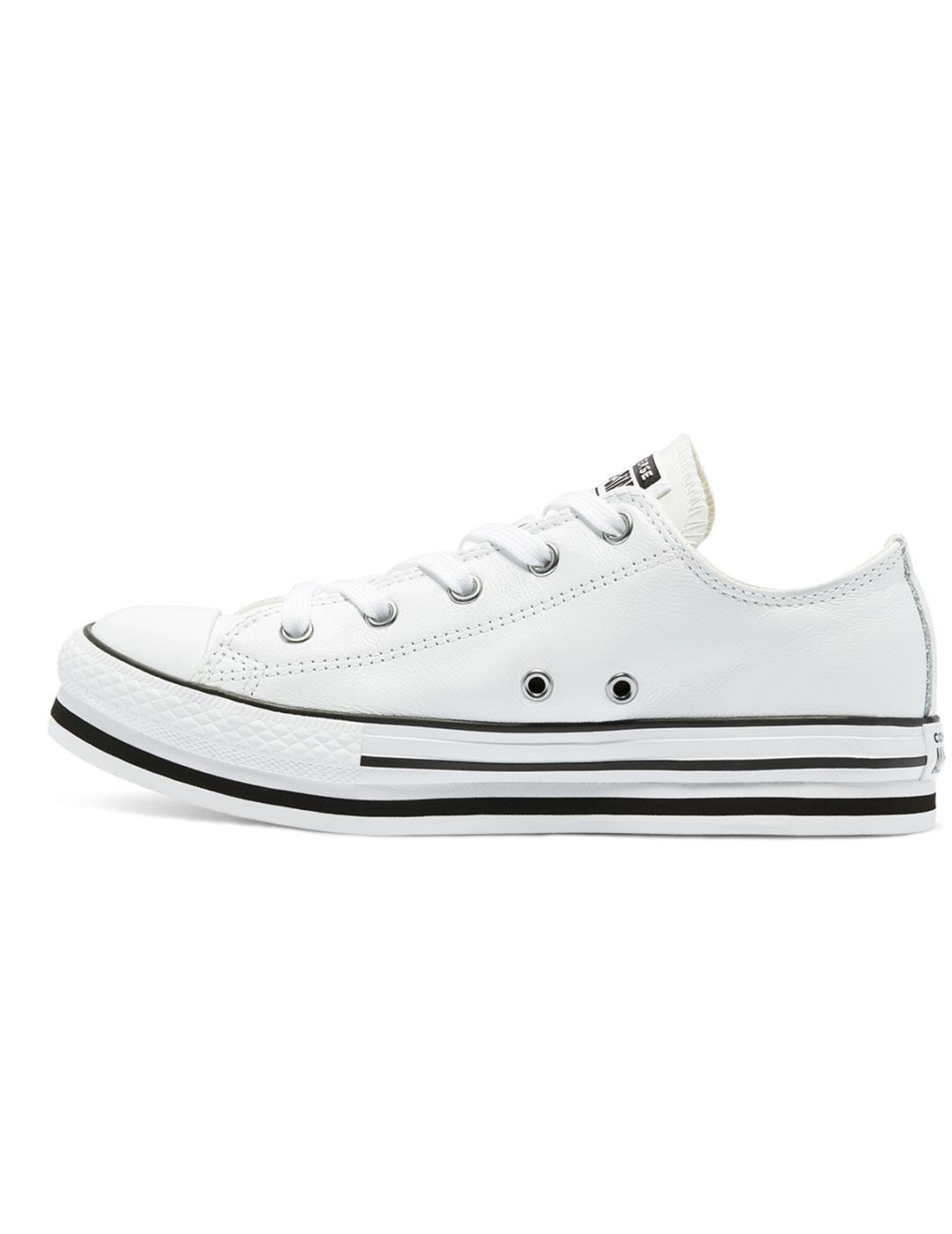 Zapatilla Niña Converse Leather Eva All Star Low Top Plat