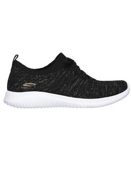 Zapatilla Skechers Ultra Flex Mujer Negra