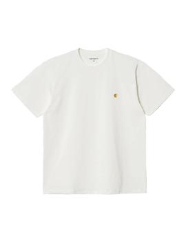 Camiseta Hombre Carhartt WIP Chase Crema