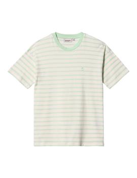 Camiseta Mujer Carhartt WIP Robie Menta Blanco